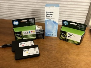 New 952 Black, Magenta, And Yellow Toner. New Printhead Cleaning Solution - Afbeelding 1 van 1
