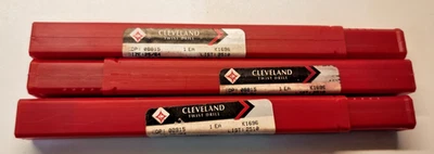 3 brocas giratorias Cleveland grado industrial 25/64" x 7" de largo NOS Foto 1 de 3