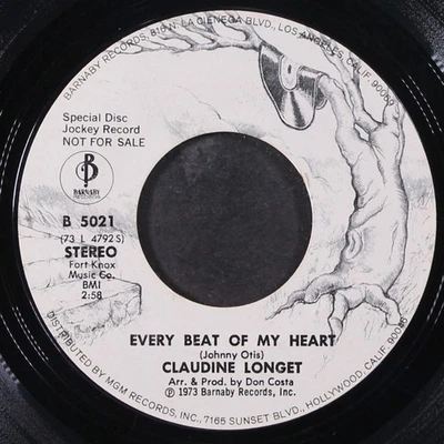 CLAUDINE LONGET: every beat of my heart BARNABY 7" Single 45 RPM - Image 1 of 2