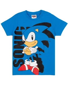 Sonic the Hedgehog Blue Sonic Short Sleeved T-Shirt Boys - Picture 1 of 10