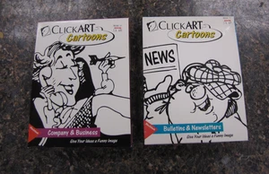2x NEW ClickArt Cartoons Software for Macintosh Business & Bulletins 1990 / 1991 - Picture 1 of 12