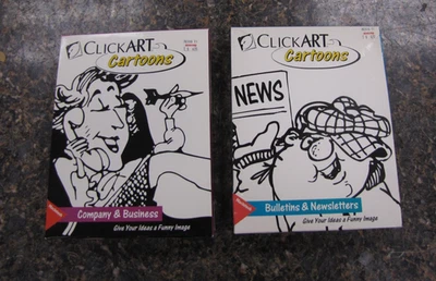2x NEW ClickArt Cartoons Software for Macintosh Business & Bulletins 1990 / 1991 - Image 1 of 4