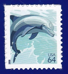 2009 DELFIN BRIEFMARKE MEERESLEBEN BLAUES WASSER NATUR USPS WILDTIERE PORTO POSTFRISCH - Bild 1 von 1
