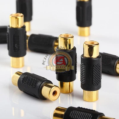 10pcs AV RCA Audio Video Female to Female Coupler Connector changer Gold Plated - Image 1 of 3