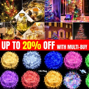 10M-100M LED Solar Fairy Lights String Waterproof Copper Wire Outdoor Garden UK - Picture 1 of 22