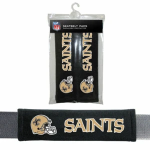 SAINTS~ NFL ~Seat Belt Pads Velour Pair by Fremont Die~ $9.99 - Picture 1 of 1