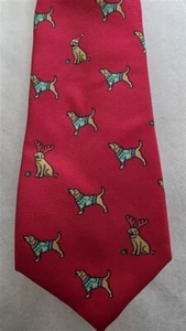 NWT Tommy Hilfiger Boy's Tie Red Dogs Classic 125855 - Picture 1 of 3