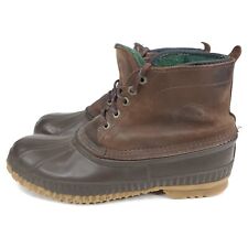 Sorel E034 Vintage Lace Up Duck Boot Mens 12 M Brown Rubber Waterproof Canada