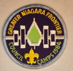 Vintage 1984 Greater Niagara Frontier Council Camps Boy Scouts Patch - Picture 1 of 3