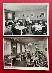 2 x Foto AK ULM 1955/67 Hotel Ulmer Spatz und Café GIndele ( 124738 - Bild 1 von 2