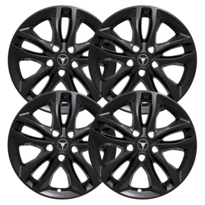 Set of 4 Gloss Black 17" Impostor Wheel Skins for 16-18 Chevy Malibu Rim Covers - Picture 1 of 4