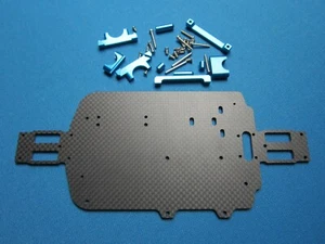 WLTOYS 1/18 FIBRA DI CARBONIO TELAIO AGGIORNAMENTO RC RICAMBI AUTO - Foto 1 di 2