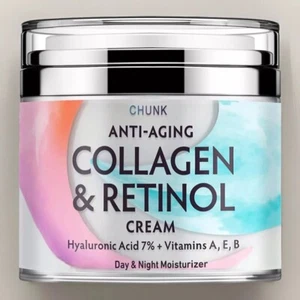 Crema facial de colágeno y retinol 7 % vitaminas de ácido hialurónico A, E, B 1,76 OZ🇺🇸 - Imagen 1 de 2
