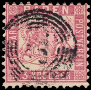 BADEN 20 - Coat of Arms "1862 Rose" (pc11900) - Picture 1 of 1