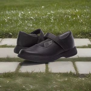 School Issue 11W Prodigy Black Leather Mary Jane Adjustable Strap School Uniform - Picture 1 of 12