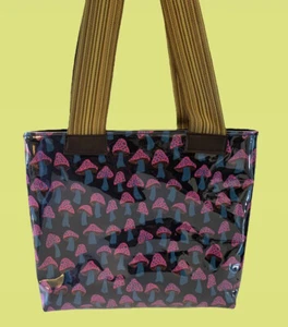 Milove Mushroom Print Double Handle Tote Bag Made In USA ๐บ๐ธ One Of A Kind - Picture 1 of 5