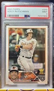 ADLEY RUTSCHMAN 2023 Topps Series 1 250 RC Rookie PSA 9 MINT - Picture 1 of 2