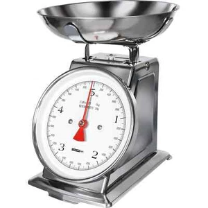 Bilancia da cucina pesa alimenti ciotola meccanica 5 kg div 20 g acciaio - Rotex - Foto 1 di 5