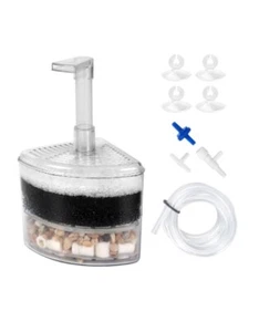 Sponge Filter, Aquarium Air Driven Bio Corner Filter Sponge (Small) Fish Shrimp - Picture 1 of 4