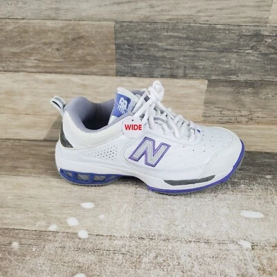 New Balance 806 Womens Shoes Sz 5.5 White Purple Tennis Lace-Up Low Top Sneakers - Image 1 of 4