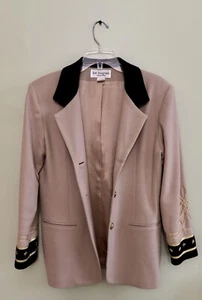 Vintage Lew Magram Kollektion Beige Militär inspiriert Akzente Blazer Large - Bild 1 von 7