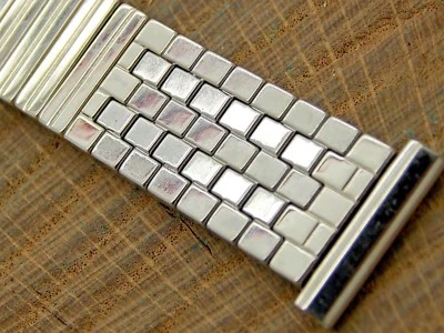 Correa de reloj Lenox vintage 19 mm expansión acero inoxidable recta nueva de stock sin usar para hombre Foto 1 de 3