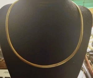 10k massiv Y. Gold Fischgrät Kette Halskette 25,27 Gramm 17" lang 6 mm breit (B52) - Bild 1 von 6