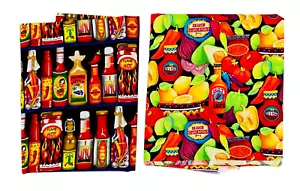 1 yd. RELISH cotton fabric & 1 yd HOT SAUCE cotton fabric 45" wide 2 pieces - Picture 1 of 13