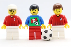3) Canada World Cup Soccer Players Team Ball Sports Lot LEGO® Minifigure Figure - Picture 1 of 2
