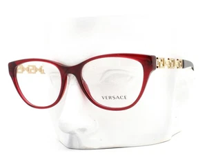 Versace Eyeglasses Glasses VE 3292 388 Transparent Dark Red 54-18-140 - Picture 1 of 8