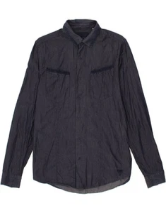 GUESS Mens Slim Fit Shirt Small Navy Blue Cotton BT04 - Picture 1 of 3