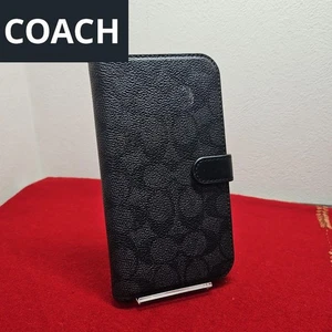 COACH Signature Smartphone Case Black x Dark Gray - Picture 1 of 11