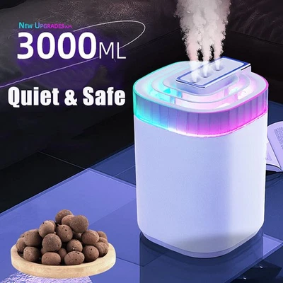 Ultrasonic Humidifiers 3L For Bedroom Large Room Office Cool Mist Air Humidifier - Image 1 of 4