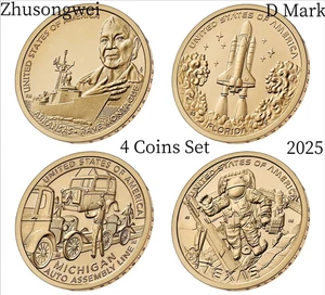 2025 US American Innovation Dollar Full Set (D Mark) 4 Coins - Free shipping - Picture 1 of 2