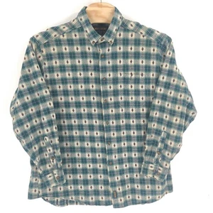 Woolrich Flannel Shirt Mens 2XL XXL Green Southwestern Plaid Cotton Outdoor - Picture 1 of 10