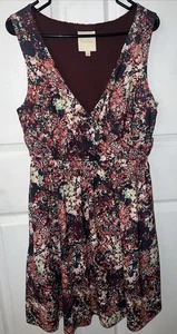 ModCloth Blumenkleid Damen Größe Large V-Ausschnitt Boho Urlaub skurril Festival - Bild 1 von 9