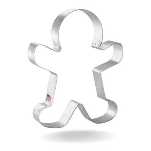 Large Gingerbread Boy Man 5.75'' Cookie Cutter Christmas Metal - Picture 1 of 8