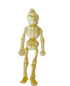 Plastic Skeleton Hanging Ghost skull bones Halloween monster Vtg figure toy 1970