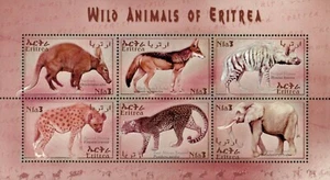 Eritrea 2001 - Wild Animals of Eritrea - Sheet of 6 Stamps - Scott #352 - MNH - Picture 1 of 1