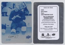 2022-23 Upper Deck Extended Series UD Canvas Printing Plate Cyan 1/1 Kevin Hayes