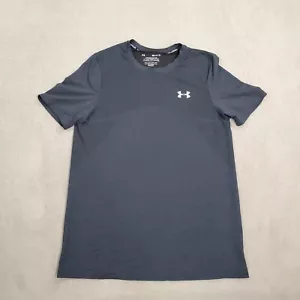 Under Armour The Seamless Tee Shirt Mens Medium Black Performance Stretch Train - Picture 1 of 8
