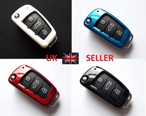 SALE! AUDI REMOTE COVER A1 A3 S3 A4 S4 A5 S5 A6 S6 TT Q5 Q7 R8 FLIP KEY CASE FOB - Picture 1 of 11