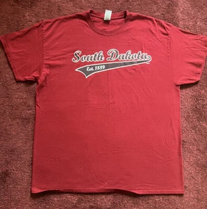 GILDAN South Dakota Heavy Cotton MEN T-shirt Size XL - Picture 1 of 7