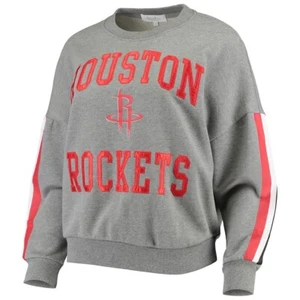 Houston Rockets NBA grau gestreiftes Sweatshirt mit Rundhalsausschnitt klein - Bild 1 von 6