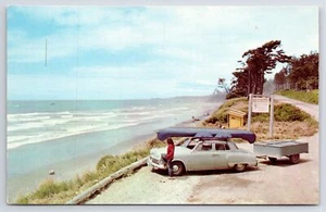Kalalock WA~Pacific Ocean @ Olympic Highway Scenic Drive~1950 Car Canoe Top - Picture 1 of 2