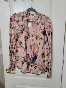 Anthropologie Pilcro Floral Long Sleeve Button Down Chiffon Blouse - Size XL - Picture 1 of 1