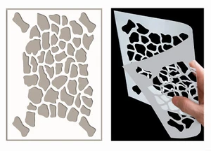 Giraffe Stencil Animal Print Allover Pattern Paint Furniture Wall Reusable TE485 - Picture 1 of 20