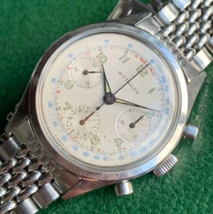 Vintage Wittnauer Ref. 6002/5 Chronograph - Stainless Steel - Valjoux 72 Watch - Picture 1 of 21