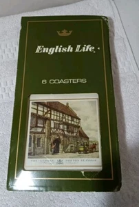 Juego de 6 posavasos SCHMID de colección vida inglesa arte inglés antiguo - Imagen 1 de 6