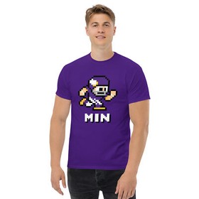 Minnesota Vikings NES Football Player 8-bit Tecmo Super Bowl Nintendo T-Shirt